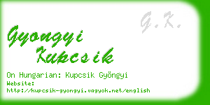 gyongyi kupcsik business card
