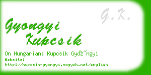 gyongyi kupcsik business card